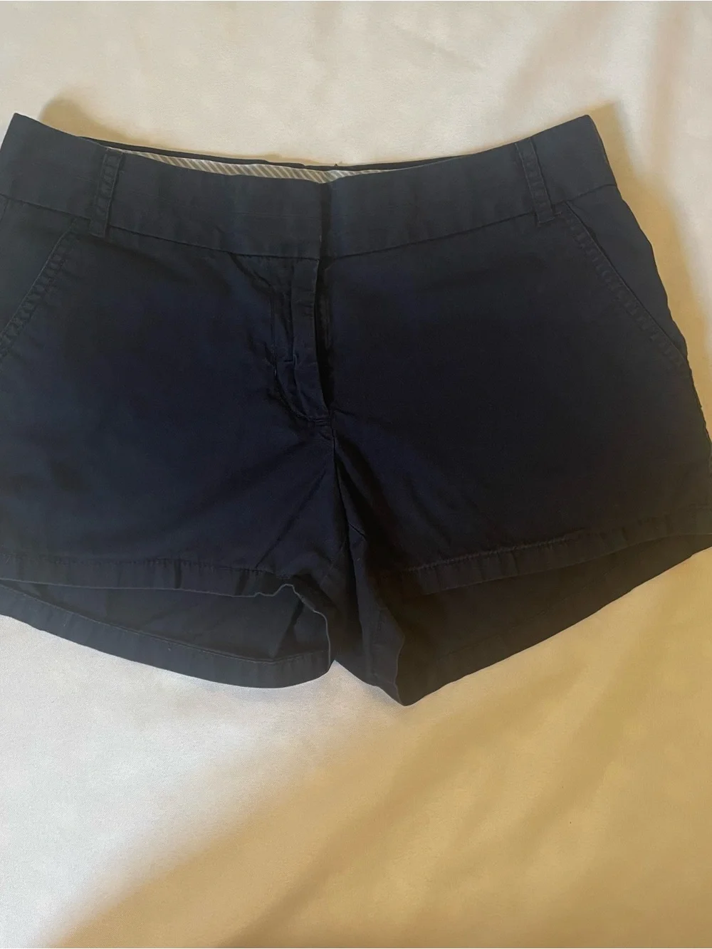 J. Crew Women's‎ Navy Tailored Chino “Broken-In” 100% Cotton Shorts, Size 4